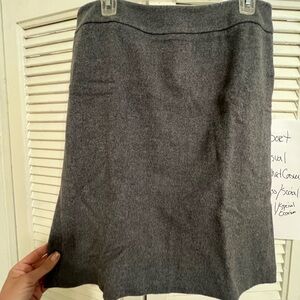 Grey wool pencil skirt